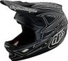 Troy Lee Designs D3 Fiberlite Spiderstripe Black Helmet