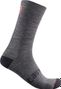 Par de calcetines Castelli Racing Stripe 18 Grises