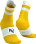 Chaussettes Compressport Pro Racing V4.0 Run High Jaune/Blanc