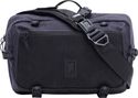 Kadet Max 15L Black Canvas and Leather Shoulder Bag (Chrome)