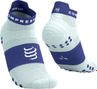 Compressport Pro Racing V4.0 Run Low sokken Wit/Blauw