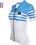 Maillot Manches Courtes Femme LeBram Tourmalet Bleu / Blanc Coupe Ajustée