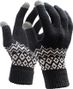 Gants Hiver R2B Gants tactiles tricotés Taille S/M Noir