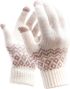 Gants Hiver R2B Gants tactiles tricotés Taille S/M Blanc