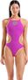 Arena One Biglogo Einteiler in Violett und Orange