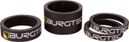 Entretoises de Direction Burgtec Carbone (5 mm x2 / 10 mm / 20 mm) Noir