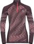 Women's Odlo Blackcomb Eco Siesta 1/2 Zip Long Sleeve Jersey - Space Dye Light Pink