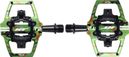 Paire de Pédales Automatiques HT Components T2-SX Camo Vert