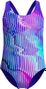 Costume da bagno Speedo Allover Splashback Viola/Rosa Bambina