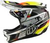 Casco integral Troy Lee Designs D4 Carbon con sistema MIPS, modelo Lined Up, color negro