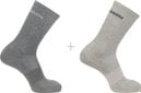 Chaussettes (2 paires) Salomon Evasion Crew Gris