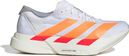 adidas Adizero Adios Pro 4 Running Shoes, White/Orange, Men's
