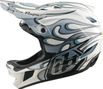 Casco integral Troy Lee Designs D4 Composite Mips Torched blanco/plata