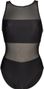 Arena Mesh Panels Swimsuit Vent Black