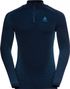 Odlo Performance Warm Eco Blue 1/2 Zip Long Sleeve Jersey