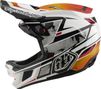 Casco integral Troy Lee Designs D4 Composite con forro Mips, color blanco