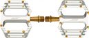 Pair of HT Components AR09T Flat Pedals, Silver/Gold