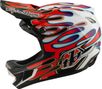 Casco integral Troy Lee Designs D4 Composite Mips Overspray blanco/rojo