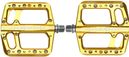 Paar platte pedalen HT Components Raven ANS12 Goud