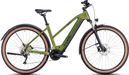 Cube Nuride Hybrid Pro 750 Allroad Trapezio Bicicletta ibrida elettrica Shimano Deore 10S 750 Wh 29'' Shinymoss Green 2023