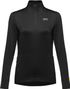 Trikot Langarm 1/4 Zipper Gore Wear Everyday Frau Schwarz 34 FR