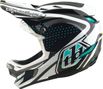 Casco integral Troy Lee Designs D4 de poliacrilito con MIPS, modelo «The Line», gris/blanco