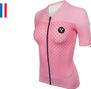 Maillot Manches Courtes Femme LeBram Portillon Saumon Coupe Ajustée