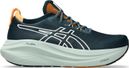Asics Gel-Nimbus 27 TR Running Shoes, Blue/Green, Men's
