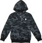 Fox Head Zip Kids Hoodie Black Camo