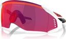 Lunettes Oakley Velo Kato - Matte White / Prizm Road / Ref : OO9501-0252