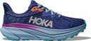 Hoka Challenger 7 Trail Shoes Blue/Pink Women's