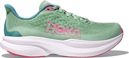 Hoka Mach 6 Running Shoes Green/Pink Woman