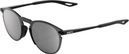 Lunettes 100% Legere Round Matte Black Silver Mirror