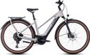 Cube Touring Hybrid Pro 500 Trapeze Electric Hybrid Bike Shimano Deore 11S 500 Wh 700 mm Pearly Silver 2023