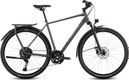 Bicicleta de trekking Cube Kathmandu EXC con cambio Shimano Cues 11S, manillar de 700 mm, color gris metalizado, 2026