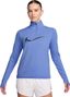 Haut 1/2 Zip Nike Dri-Fit Swoosh Bleu Femme