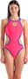 Damesbadpak Arena One Big Logo Roze/Blauw