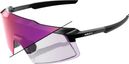 Lunettes 100% Aerocraft Gloss Black/Verre Photochromic Purple Mirror