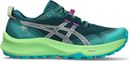 Chaussures de Trail Running Femme Asics Gel Trabuco 12 Vert Argent