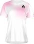 Maglia a maniche corte Surpas Stride bianca/rosa da donna