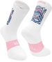 Chaussettes Vertical Mountain Animal Skin Rose/Blanc