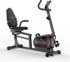 Vélo d’appartement allongé fitness cardio magnétique confort intérieur Noir
