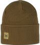 Buff Crossknit Unisex Beanie Brown