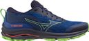 Chaussures de Trail Running Mizuno Wave Rider TT Bleu Vert