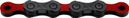 Catena KMC DLC VAE 126 maglie 12V nero / rosso