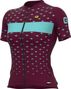Maglia manica corta da donna Alé Stars Borgogna/Turchese