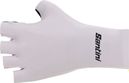 Santini Madss Unisex Short Gloves White