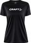 Craft Essence Logo Core Unify Damen Kurzarmtrikot Schwarz