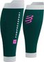Compressport R2 3.0 Pantorrilleras de compresión Verde oscuro / Blanco