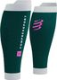 Compressport R2 3.0 Pantorrilleras de compresión Verde oscuro / Blanco